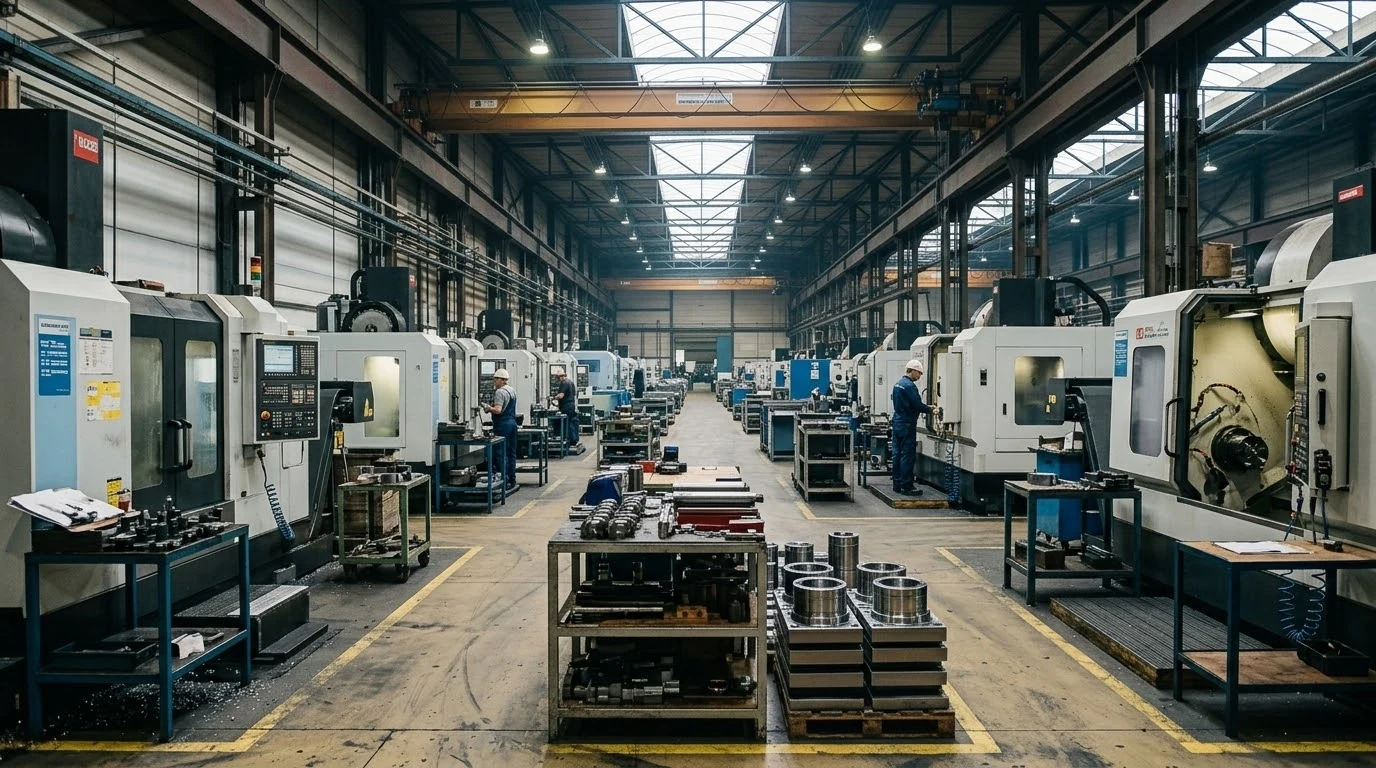 Machining floor reviewed for production capability
